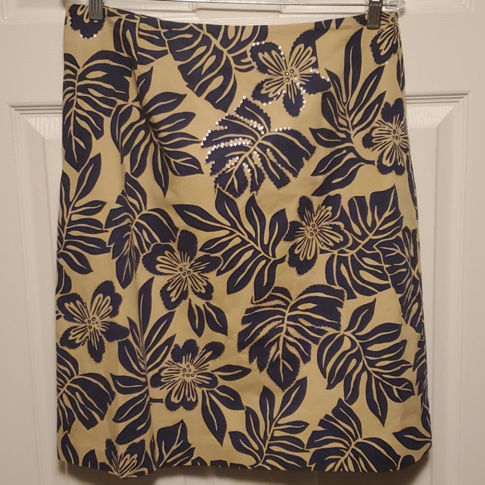 Talbots Tropical Sequin Skirt